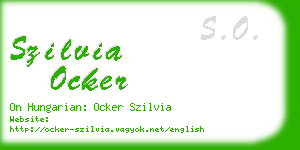 szilvia ocker business card